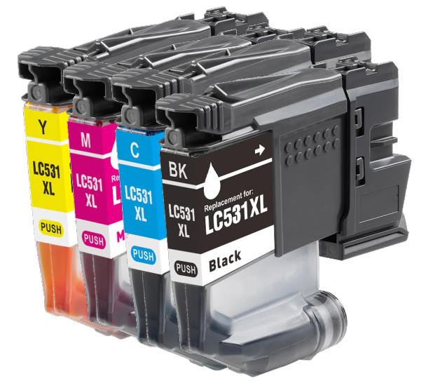 LC531XL Compatible Brother High Yield Set of 4 - BK/C/M/Y
