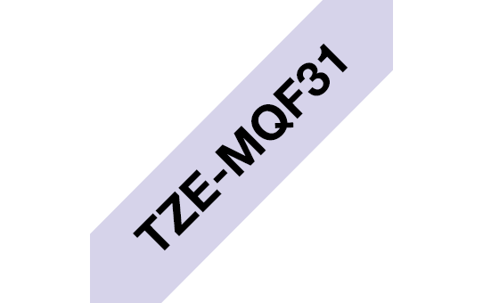 TZe-MQF31 Compatible 12mm x 8m Black on Pastel Purple Adhesive Laminated Tape for Brother