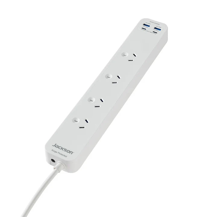 Jackson 4 Outlets Powerboard, 20W USB-A + USB-C
