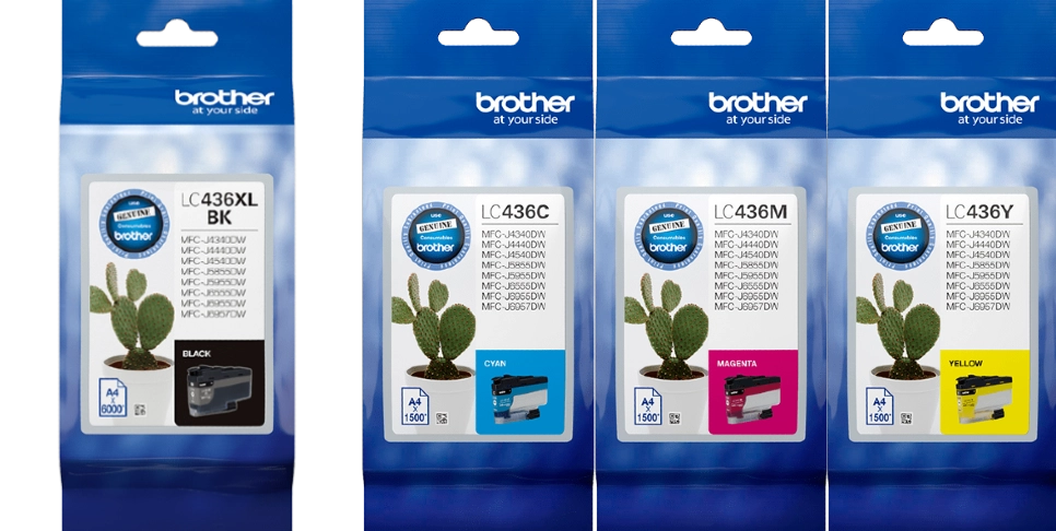 LC436XL Brother Black Plus 3 Standard Colour Set