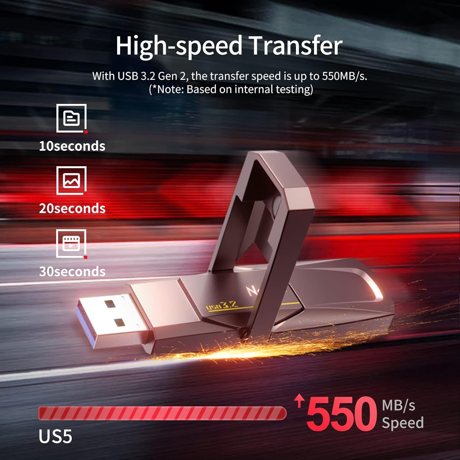 Netac US5 512GB Dual USB Flash Drive