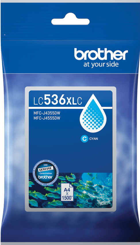 LC536XLC Brother Hi Yield Cyan Ink Cartridge