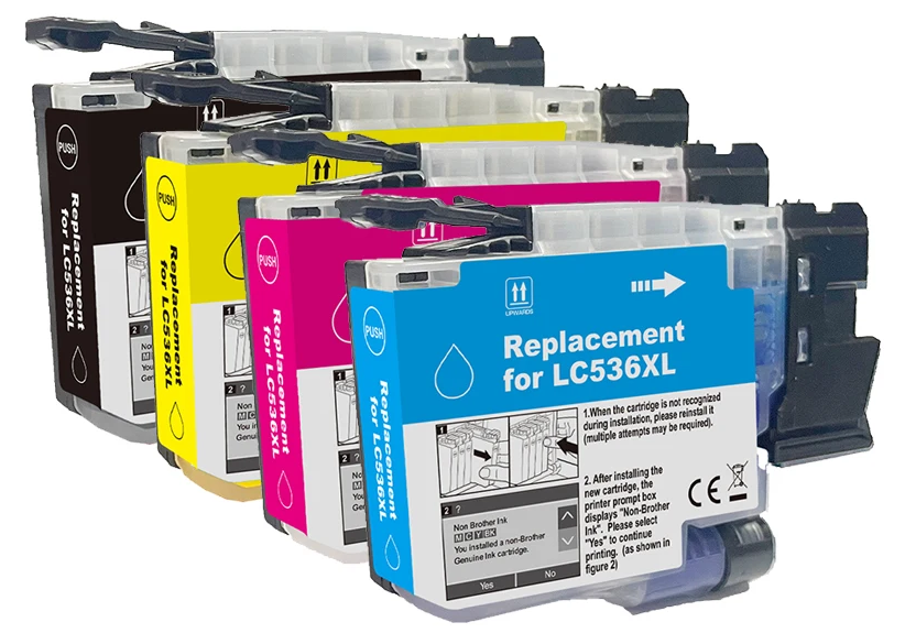 LC536XL Compatible High Yield Set of 4 - Bk/C/M/Y