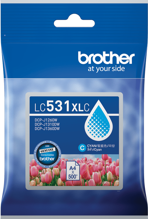 LC531XLC Brother Hi Yield Cyan Ink Cartridge