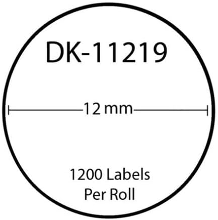 DK11219 Compatible 12mm Round Labels 1200 per roll for Brother
