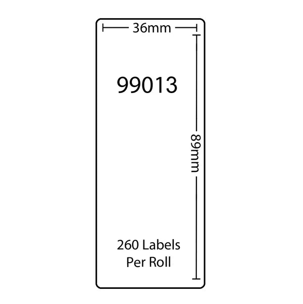 S0722410 Dymo LW 36mm x 89mm Transparent Plastic Roll (99013)