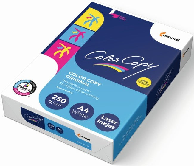 A4 250gsm White Colour Copy Laser Paper - 125 sheets