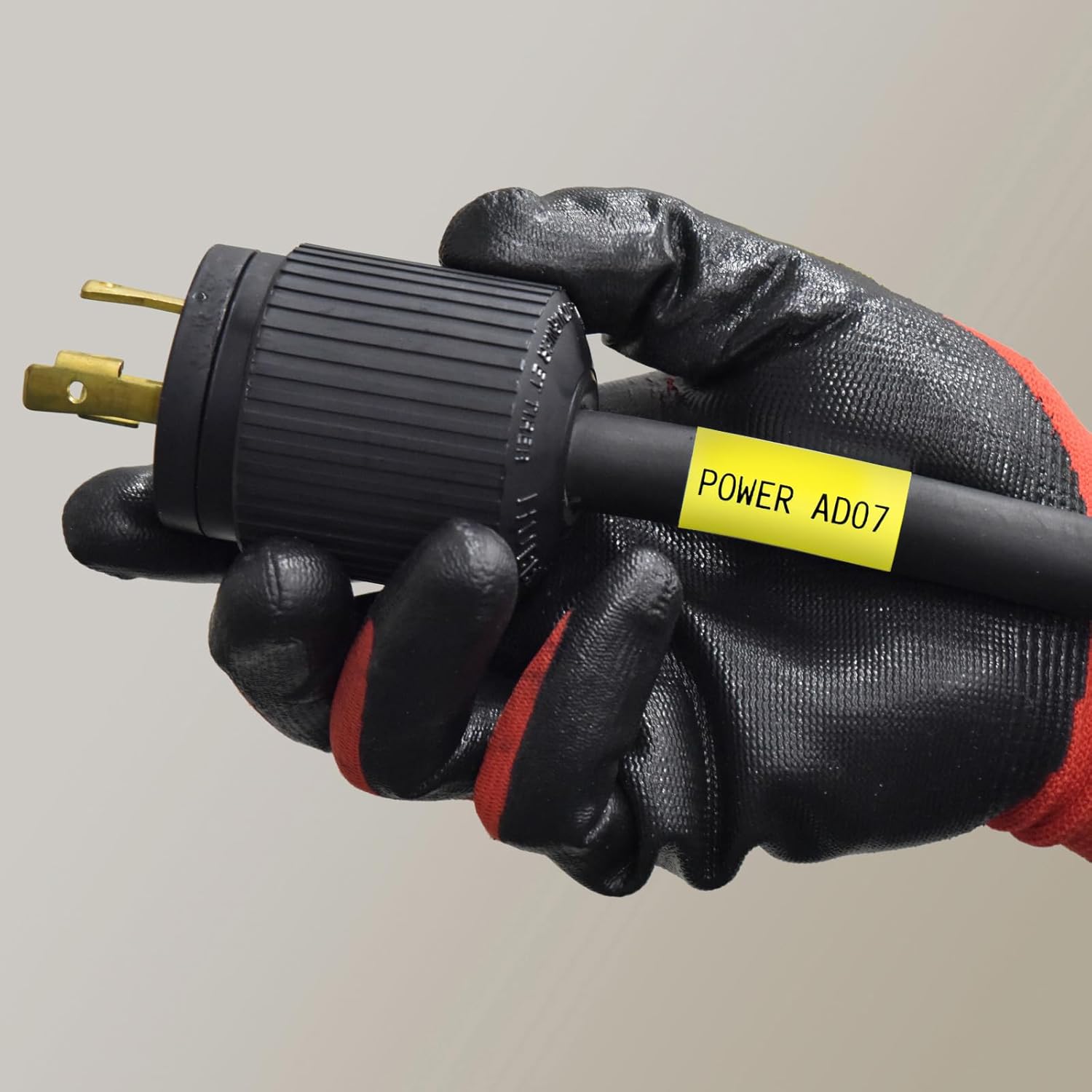 HSe-621E Brother 9.0mm x 1.5m Black On Yellow Heat Shrink Tube