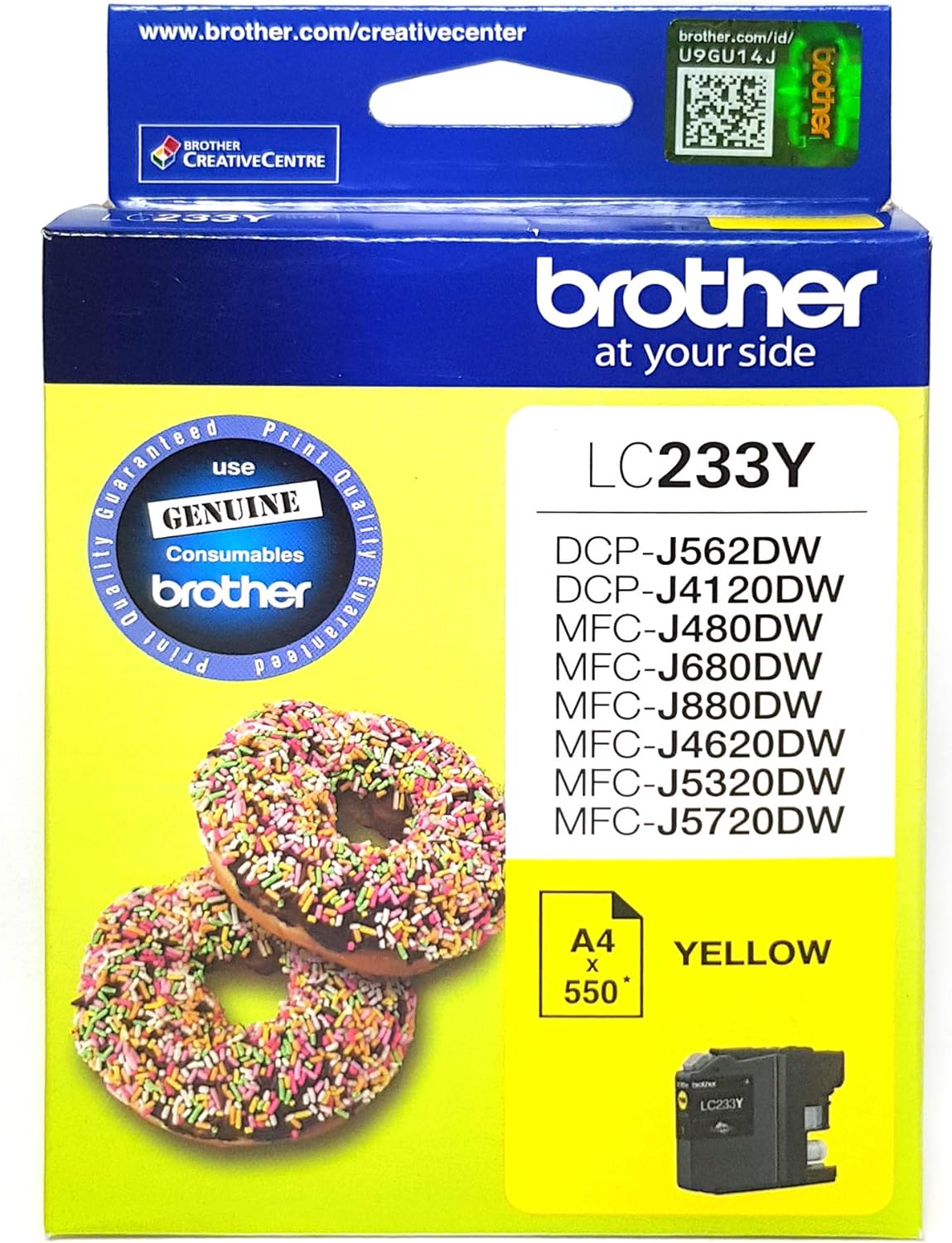 LC233Y Brother Yellow Ink Cartridge