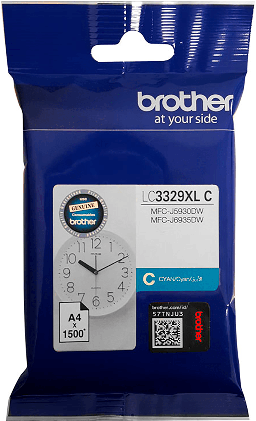 LC3329XLC Brother Hi Yield Ink Cyan Cartridge