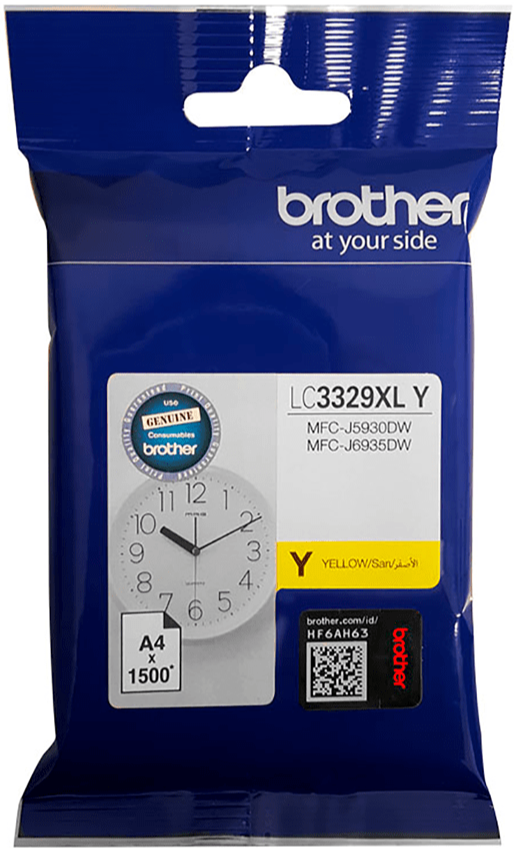 LC3329XLY Brother Hi Yield Yellow Ink Cartridge