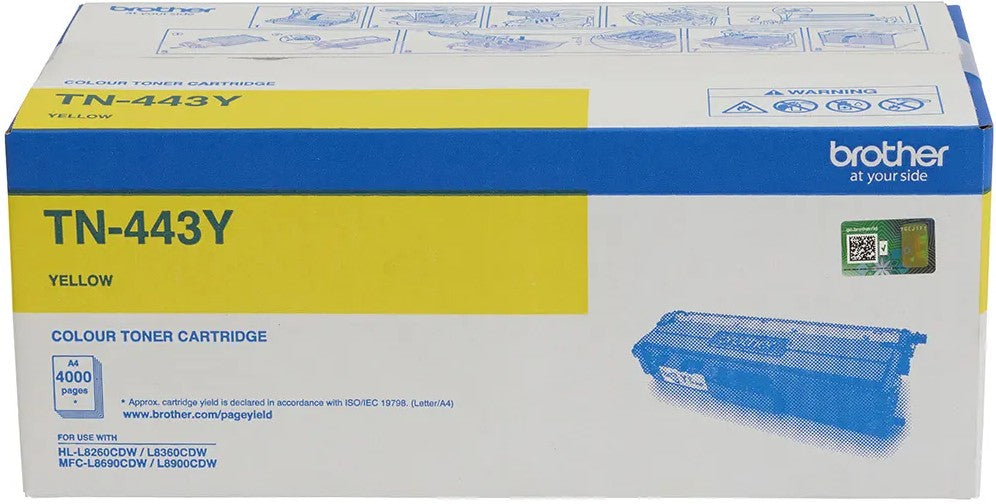 TN443Y Brother High Capacity Yellow Toner