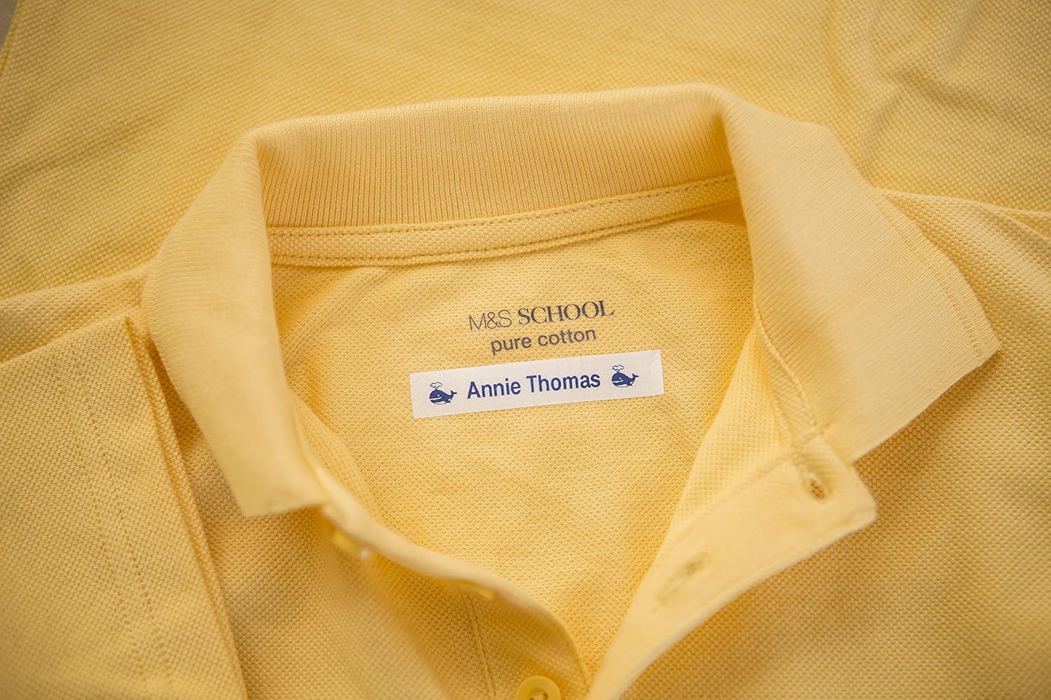 TZe-FA3 Brother 12mm x 3m Blue on White Fabric Tape