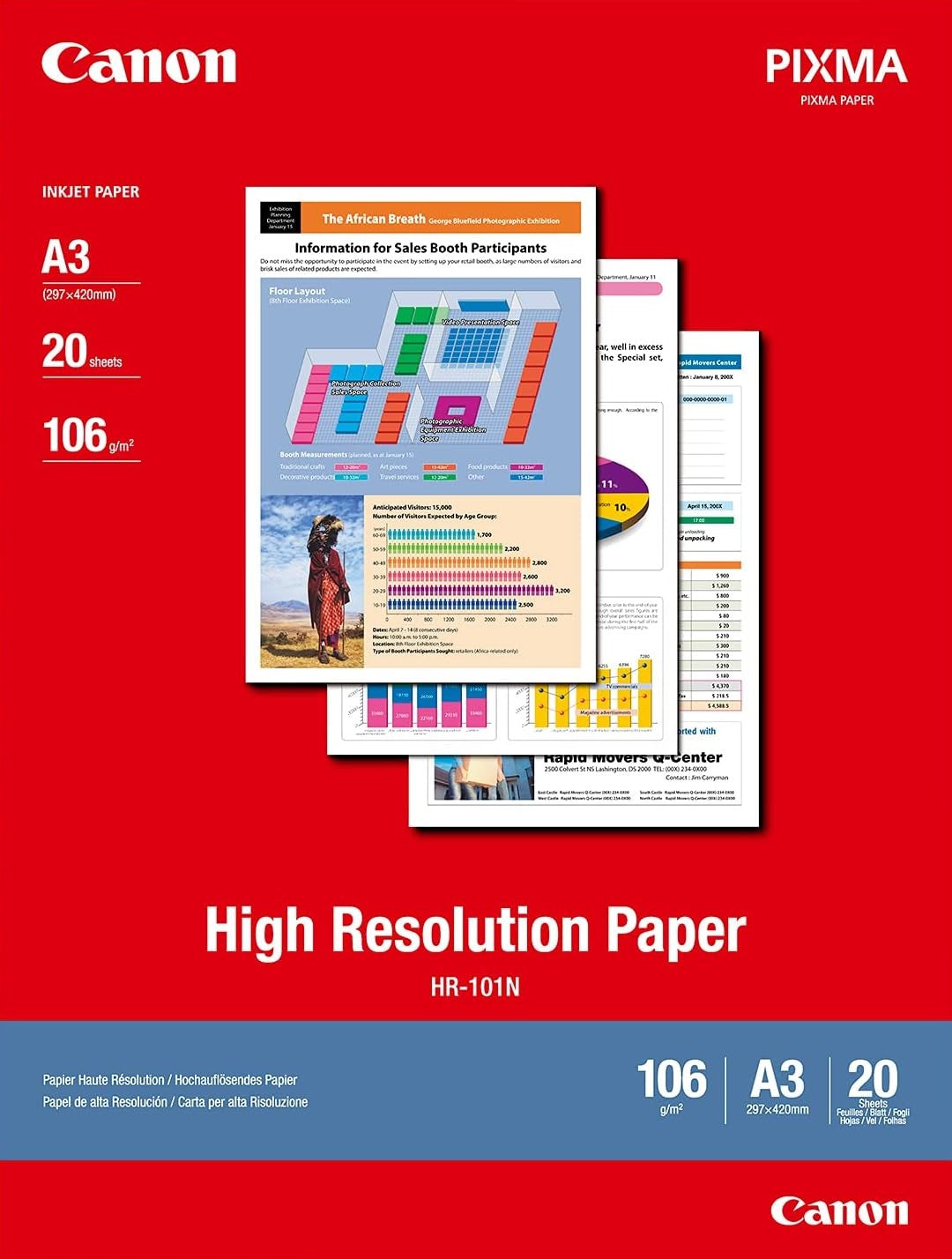 A3 106gsm Canon High Resolution Paper 20 sheets