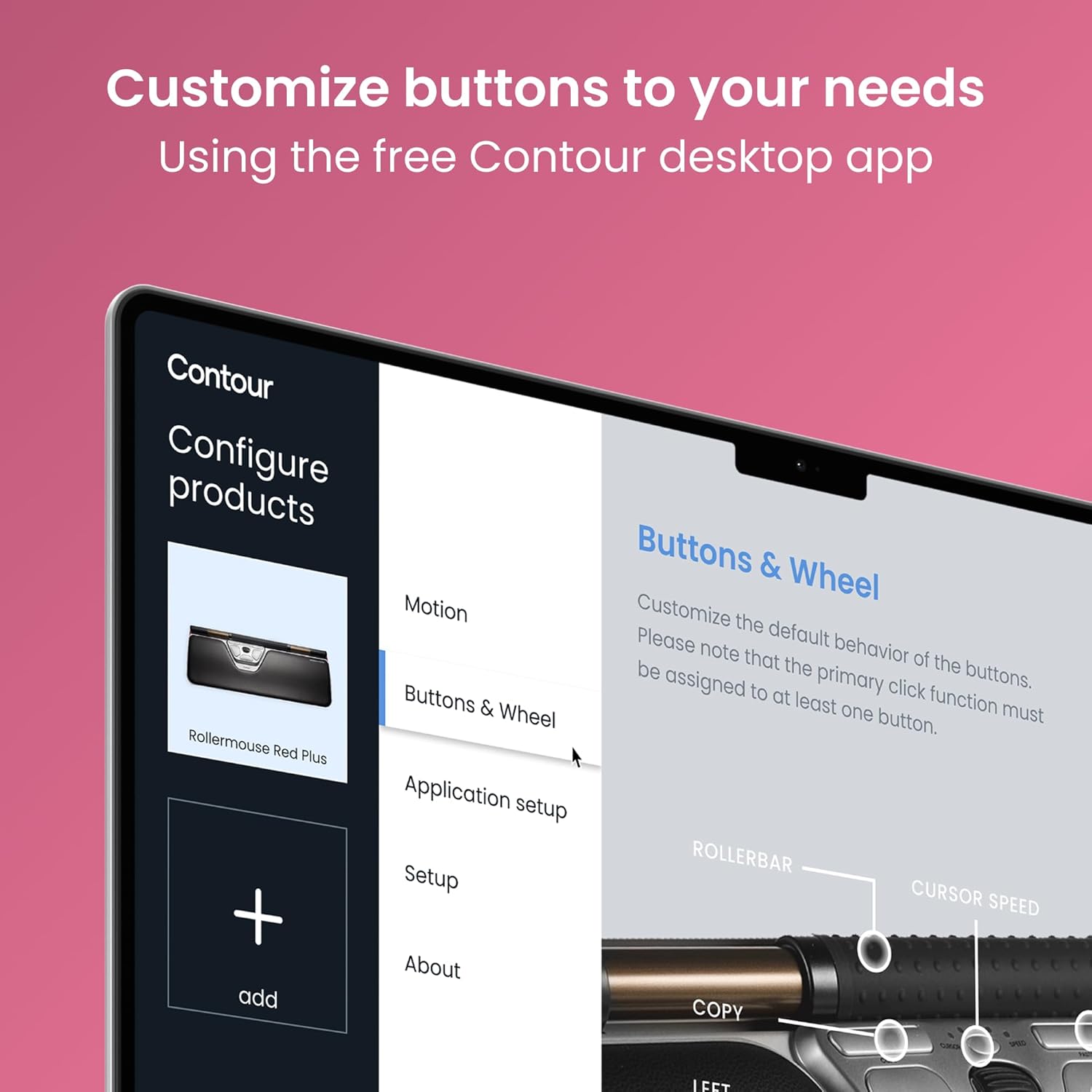 Contour Roller Mouse Red
