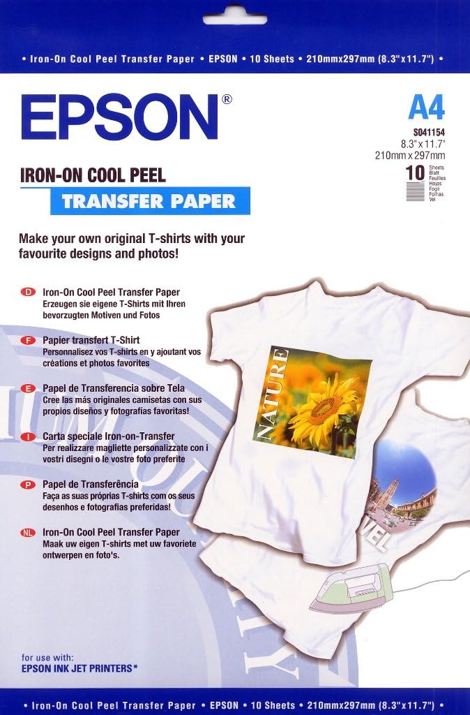 Epson A4 Iron-On transfer paper (Cool Peel) 10 sheets