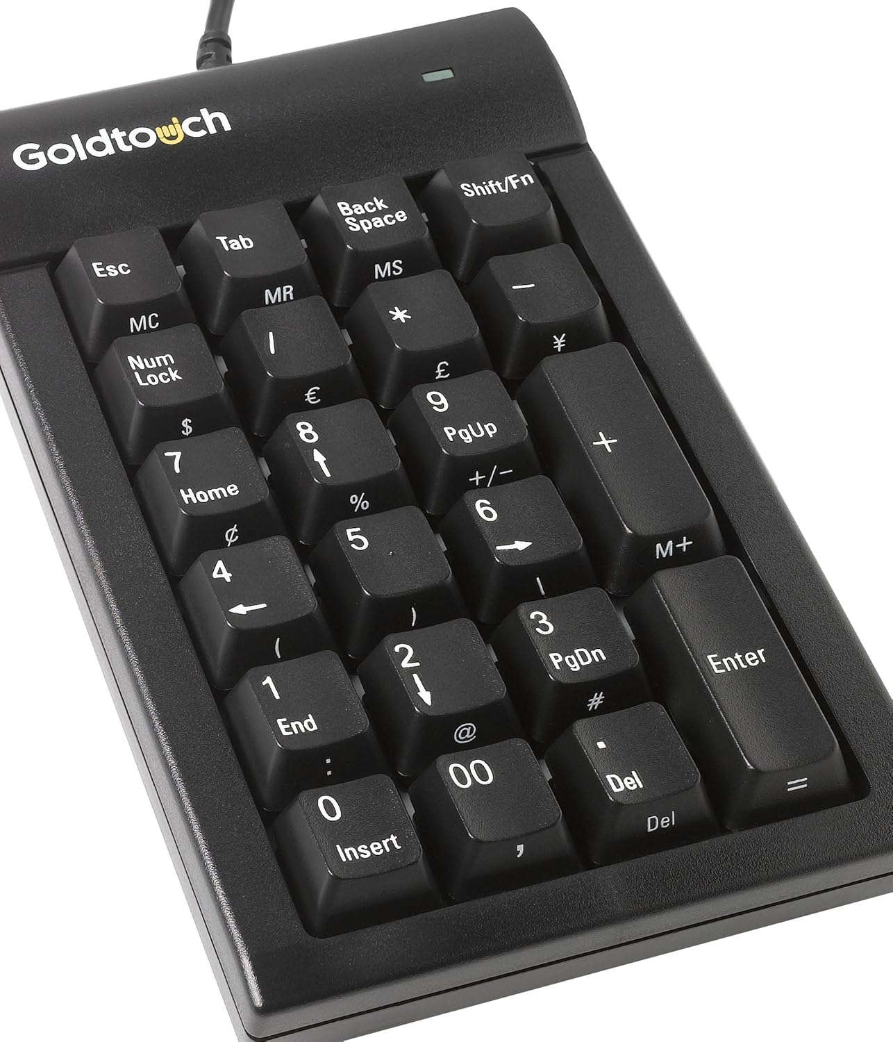 Goldtouch USB Numeric Keypad - Black with Hub