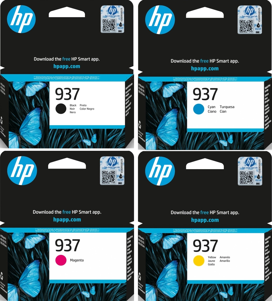 937 HP Set of 4 Inks (BK/C/M/Y)