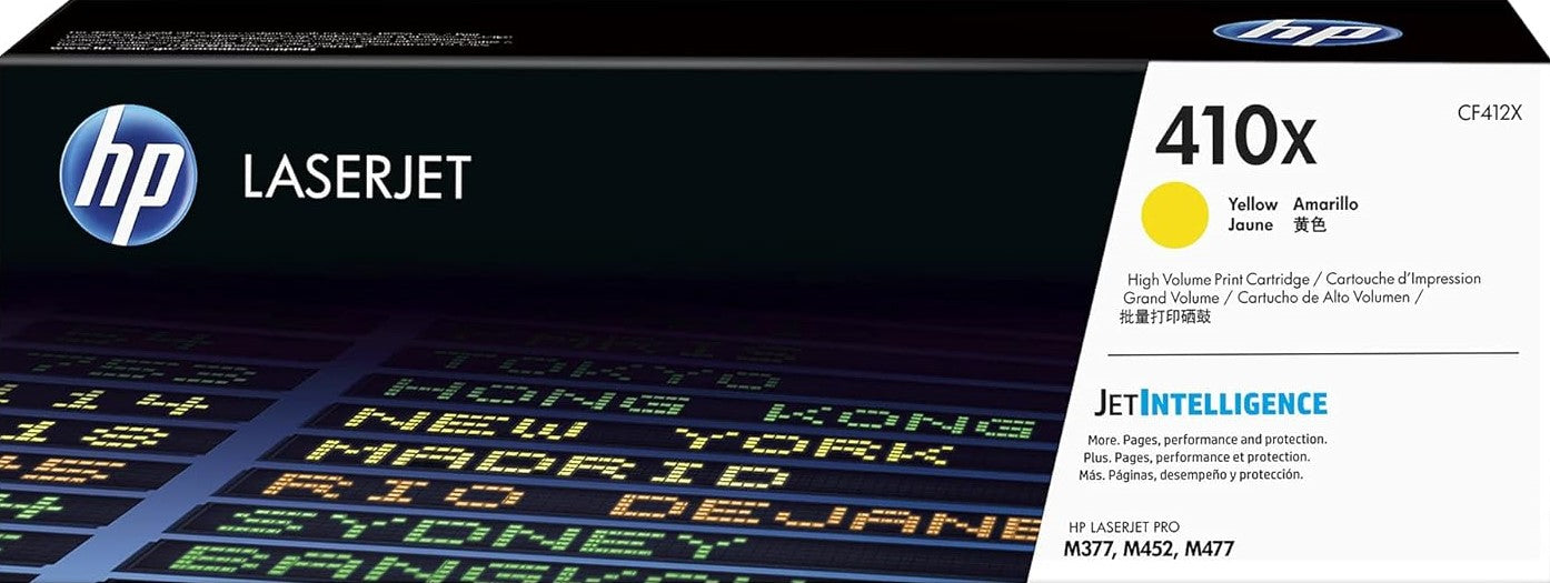 Genuine 410X HP High Yield Yellow Toner (CF412X)