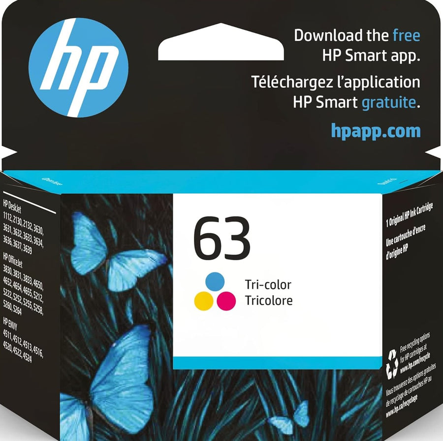 63 HP Tri-Colour Ink Cartridge