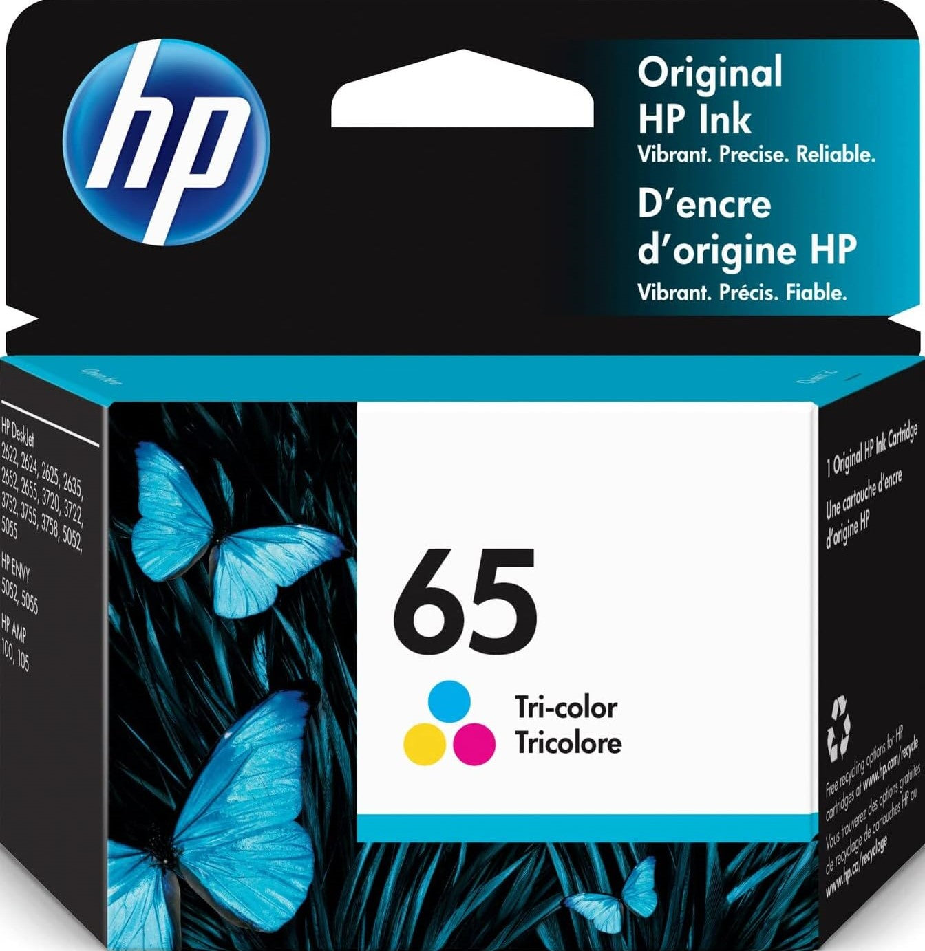 65 HP Tri-Colour Ink Cartridge