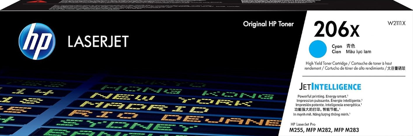 Genuine 206X HP Hi Yield Cyan Toner (W2111X)
