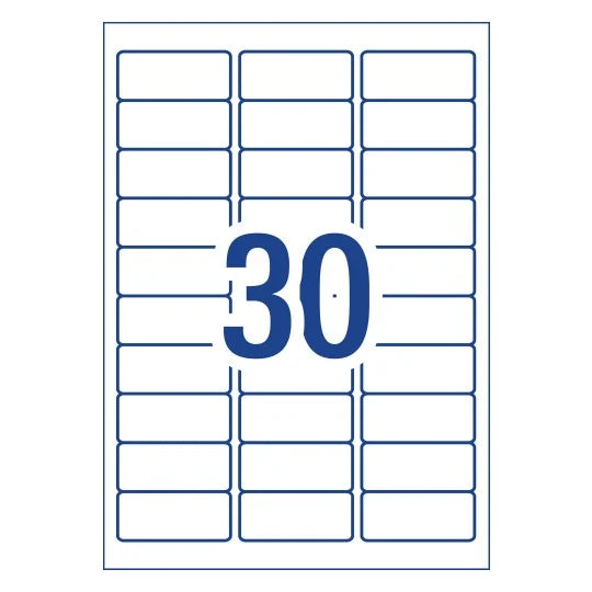 Okin Labels - 30 Labels per sheet (100 sheets)