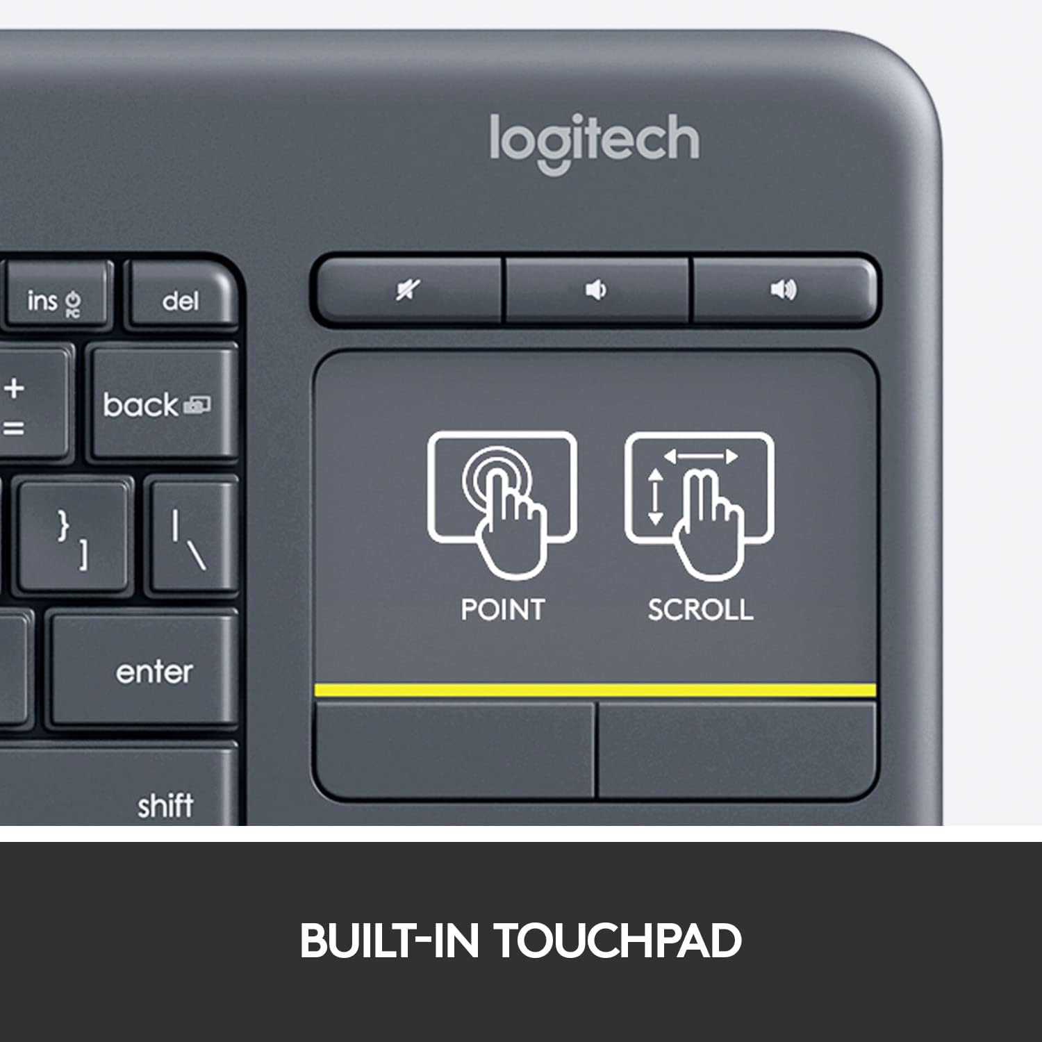 Logitech Wireless Touch Keyboard K400 Plus