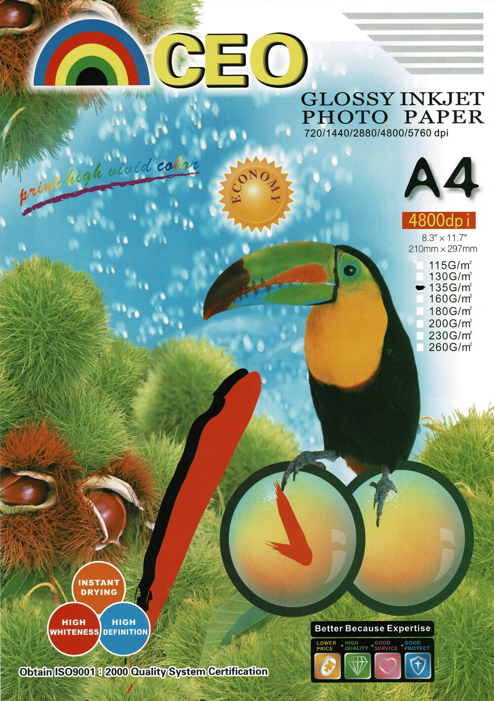 A4 135gsm Glossy Photo Paper 100 sheets
