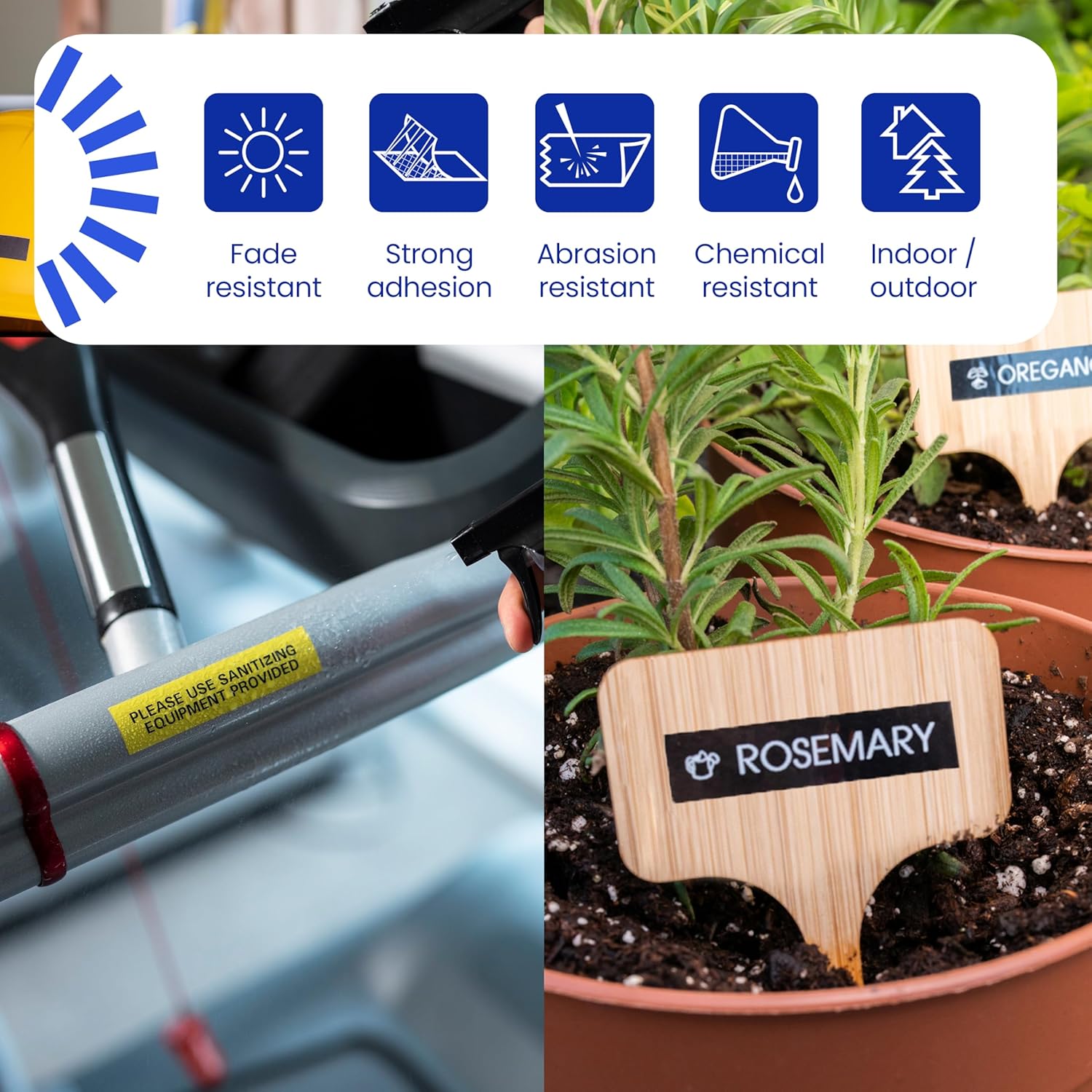 TZe-531 Brother 12mm x 8m Tape Black on Blue Adhesive Laminated Tape