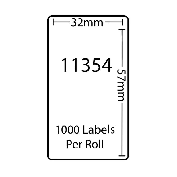 11354/S0722540 Compatible Dymo LW Label 57mm x 32mm White Roll 1000
