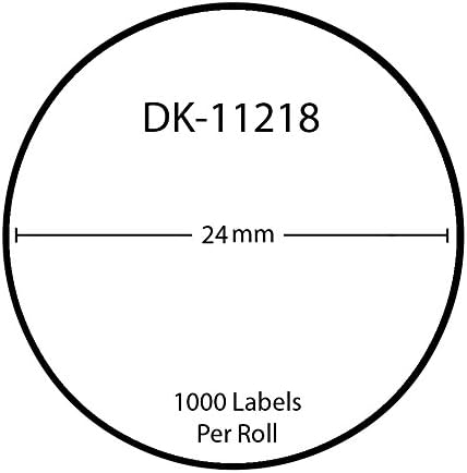 DK11218 Compatible 24mm Round Labels 1000 per roll for Brother