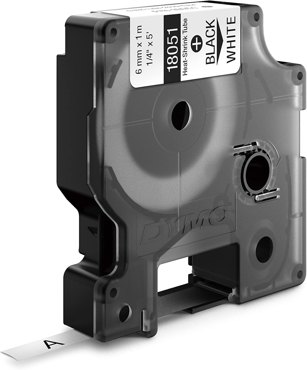 18051 Dymo Rhino Heat-Shrink 6mm x 1.5m Black on White