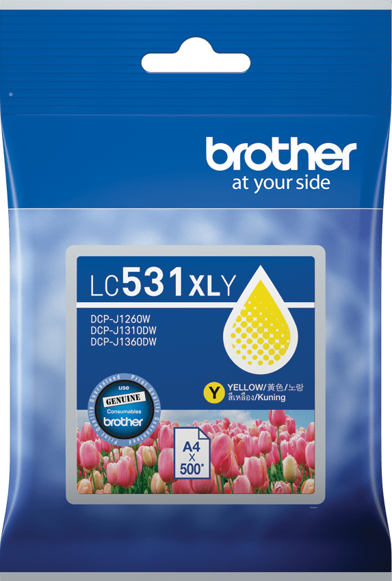 LC531XLY Brother Hi Yield Yellow Ink Cartridge