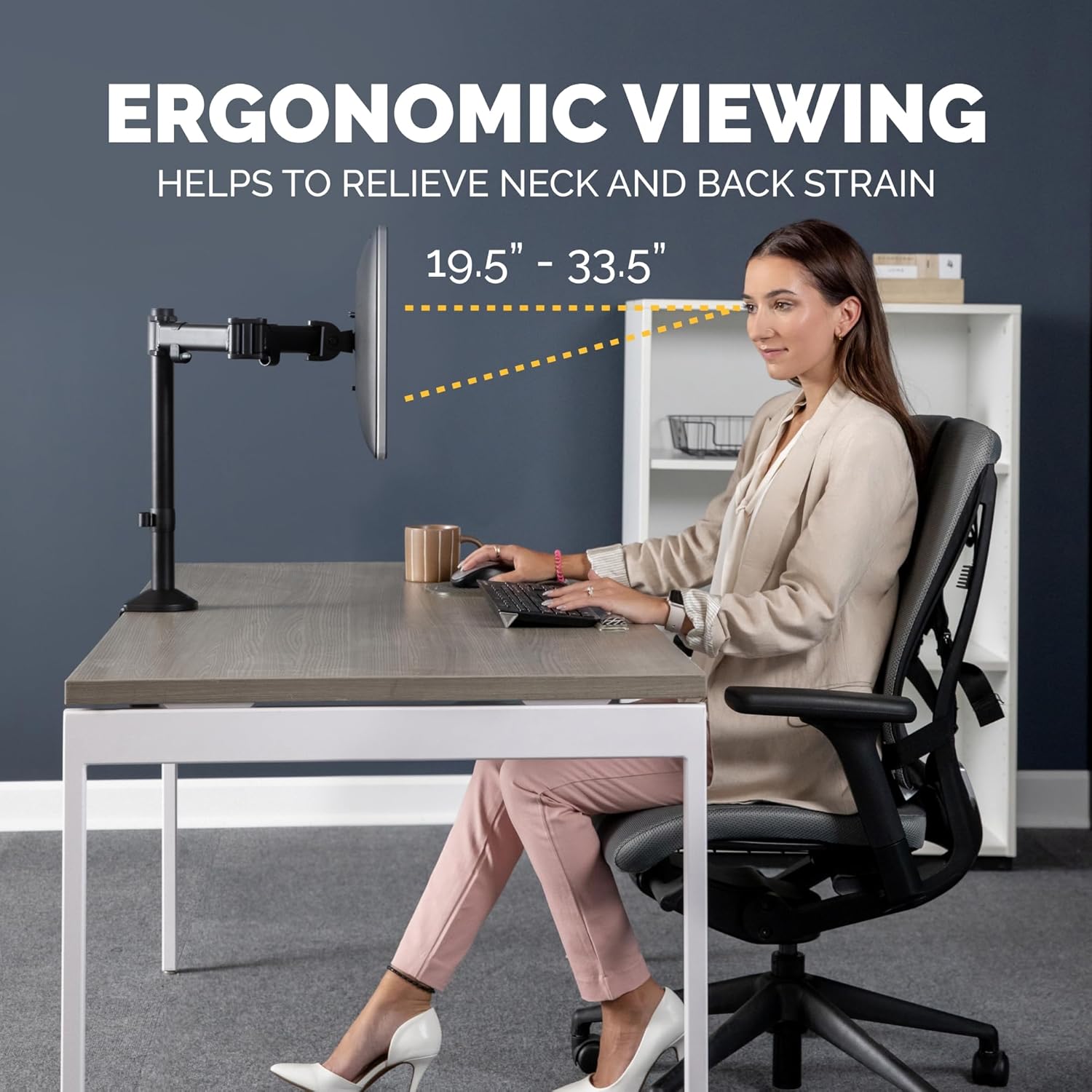 Fellowes Reflex Desk Mount for Dual Monitor VESA 75x75 & 100x100
