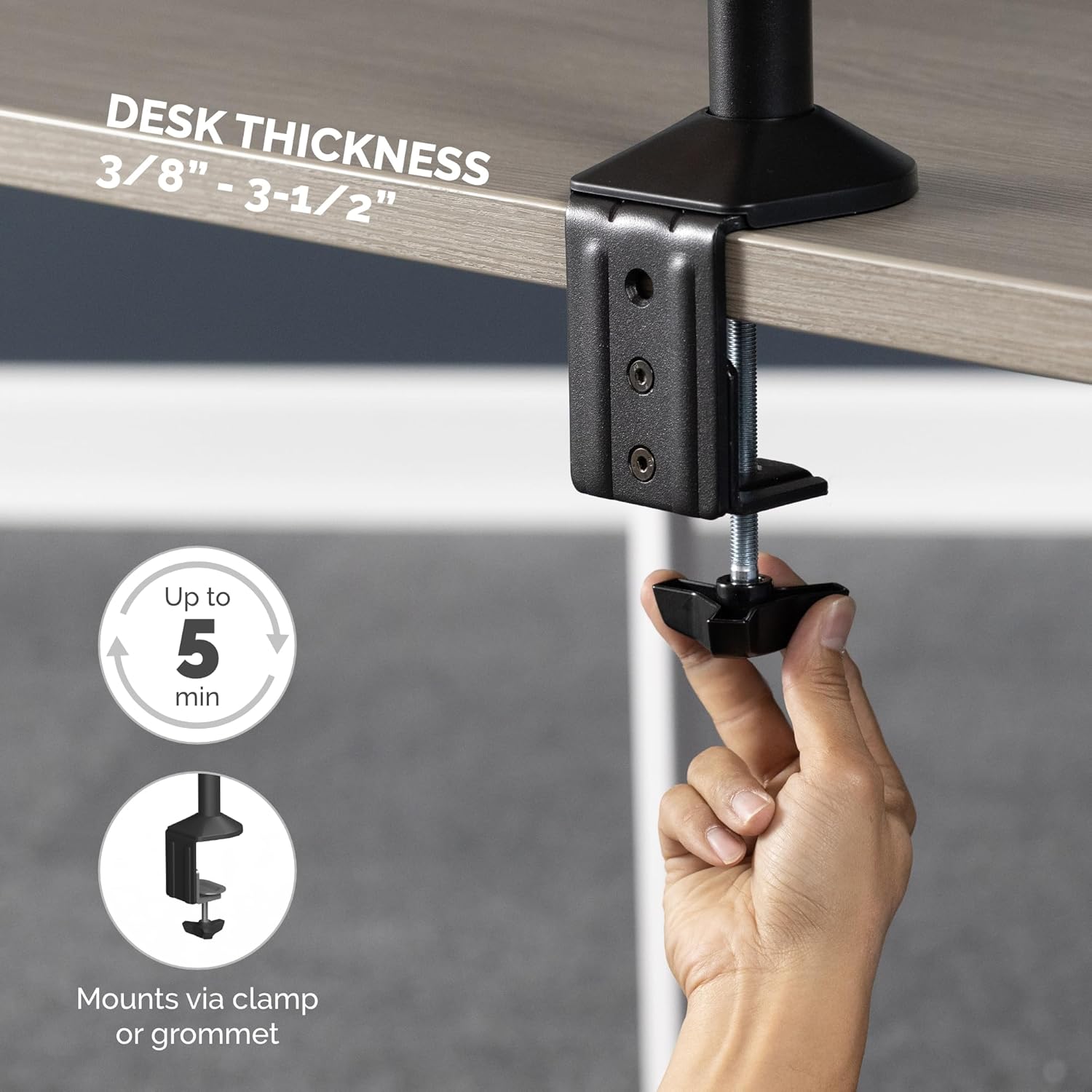 Fellowes Reflex Desk Mount for Single Monitor VESA 75x75 & 100x100