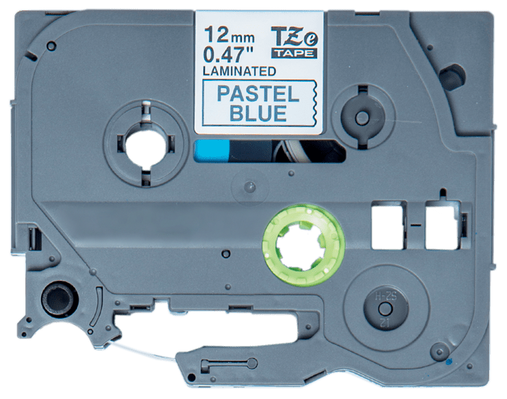 TZe-MQ531 Compatible 12mm x 8m Black on Pastel Blue Adhesive Laminated Tape for Brother