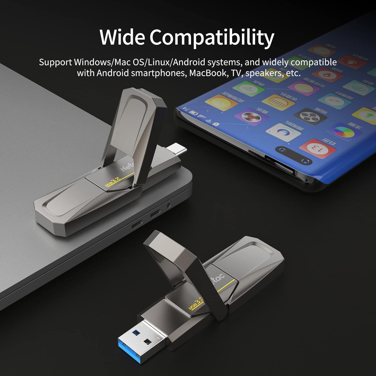 Netac US5 256GB Dual USB Flash Drive