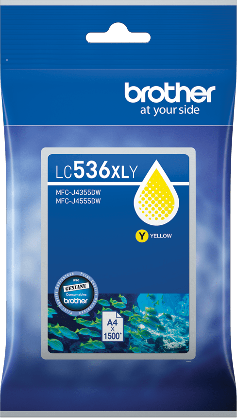 LC536XLY Brother Hi Yield Yellow Ink Cartridge