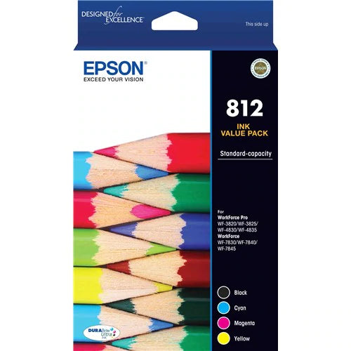 812 Epson Standard Capacity Ink Cartridge Value Pack