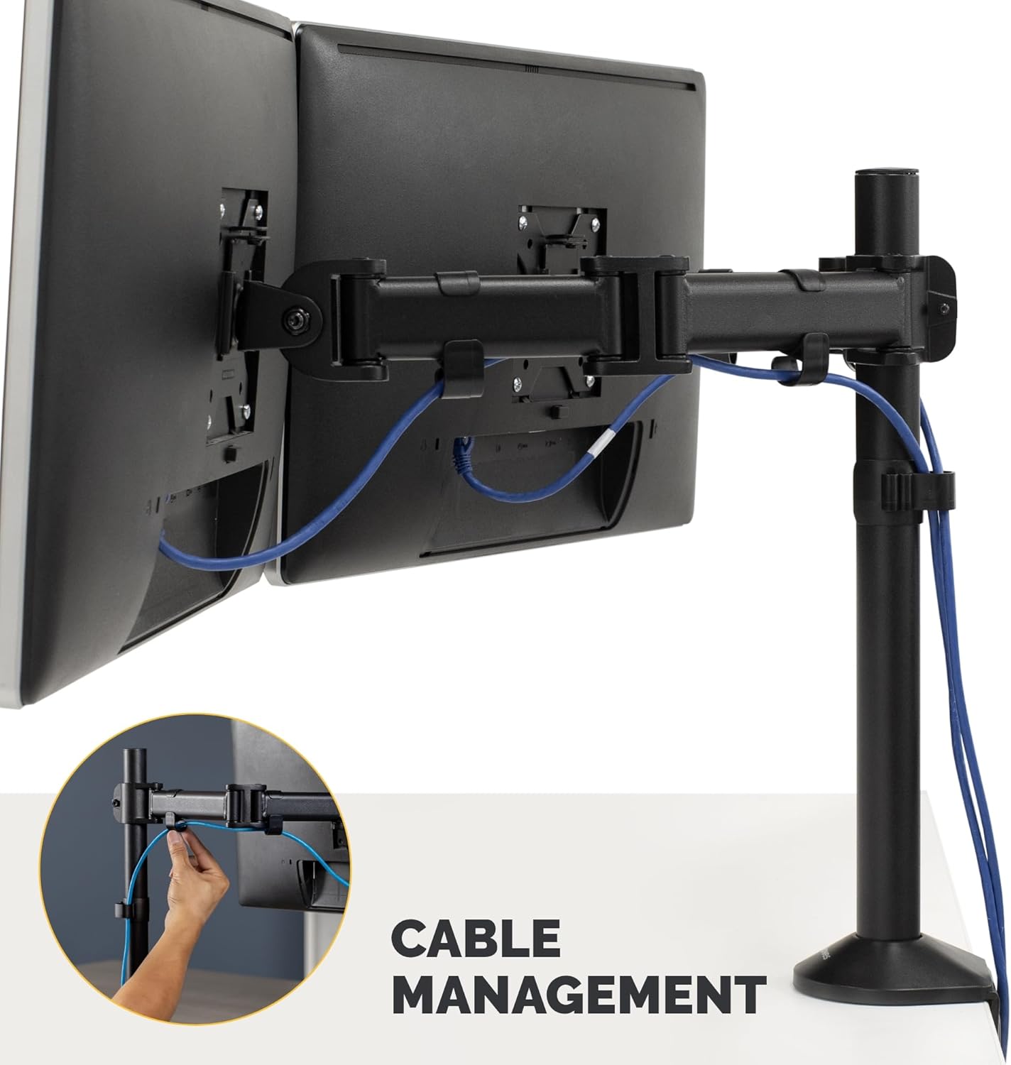 Fellowes Reflex Desk Mount for Dual Monitor VESA 75x75 & 100x100