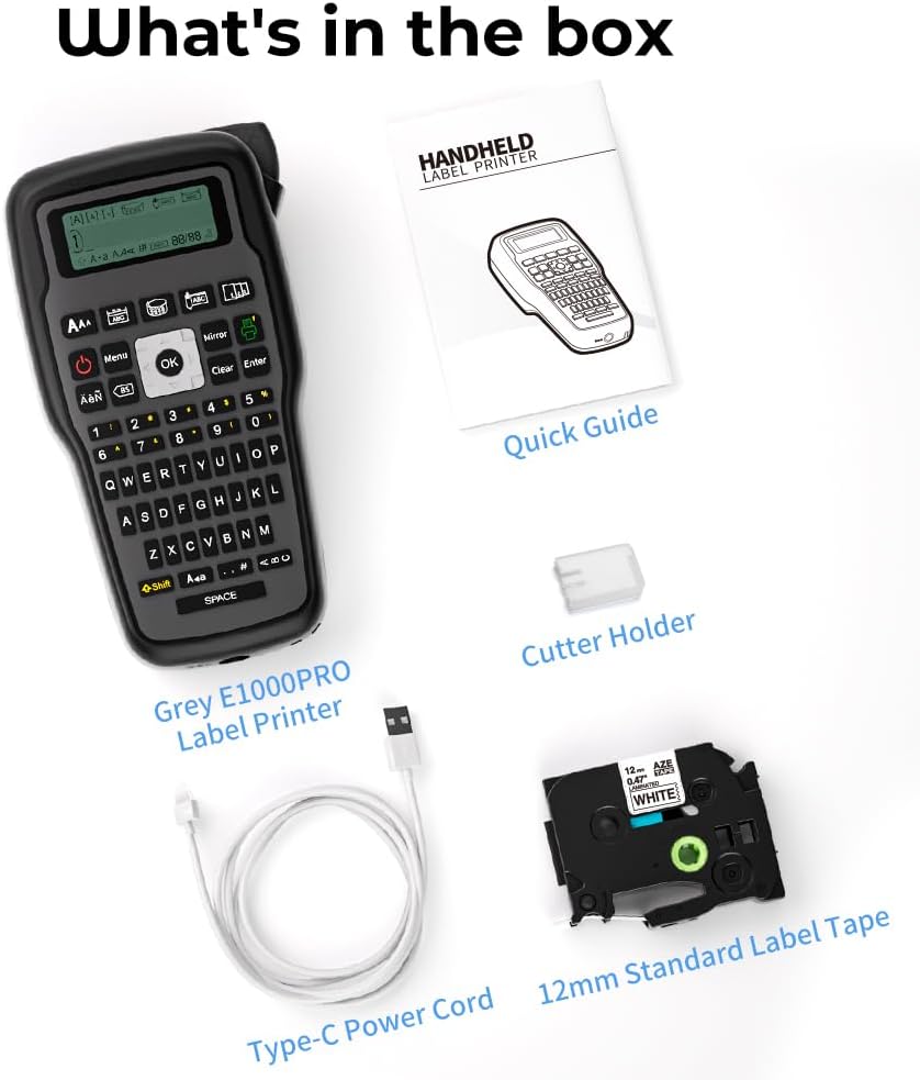 Aimo E1000 Pro Label Printer - Grey