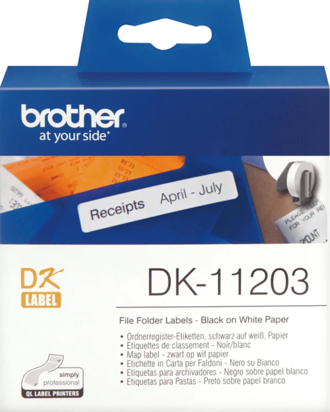 Rotolo Etichette Brother Prestige Cartridge - Sostituzione DK11203, 17x87 Mm, 50 Pezzi
