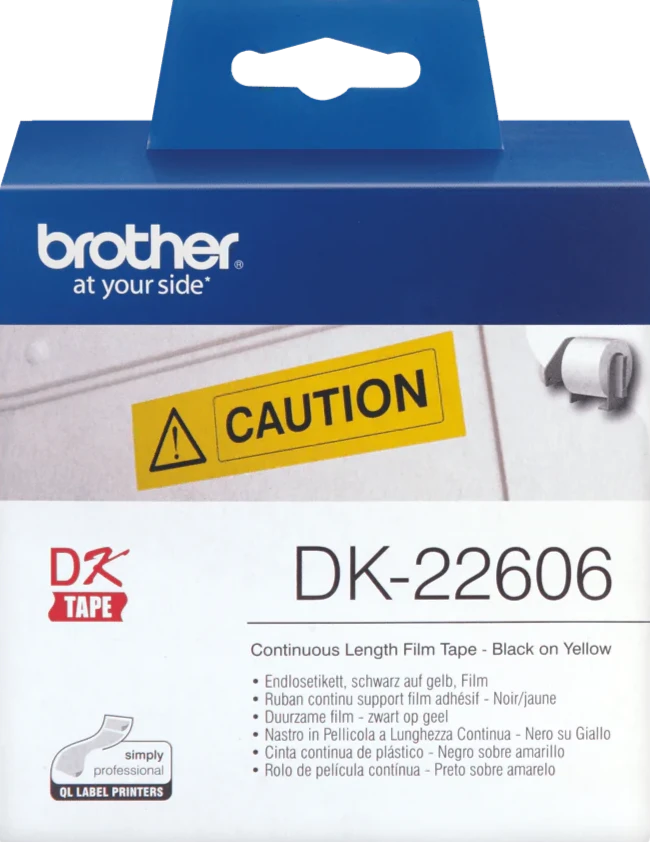 DK22606 Brother 62mm Continuous Length Tape Yellow