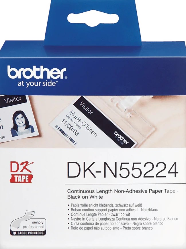 DKN55224 Brother 54mm Non-Adhesive Continuous Paper Roll