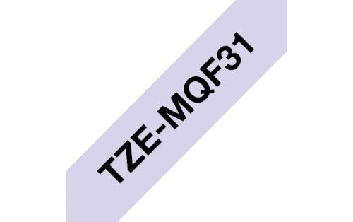 Tze-MQF31 Brother 12mm x 4m Black on Pastel Purple Tape