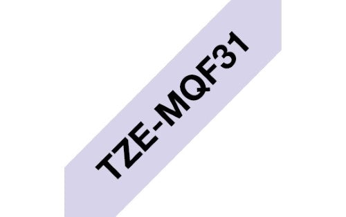 Tze-MQF31 Brother 12mm x 4m Black on Pastel Purple Tape