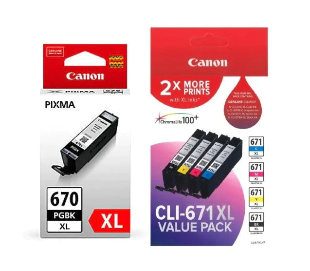 CLI-671XL Canon Set - 5 Cartridges