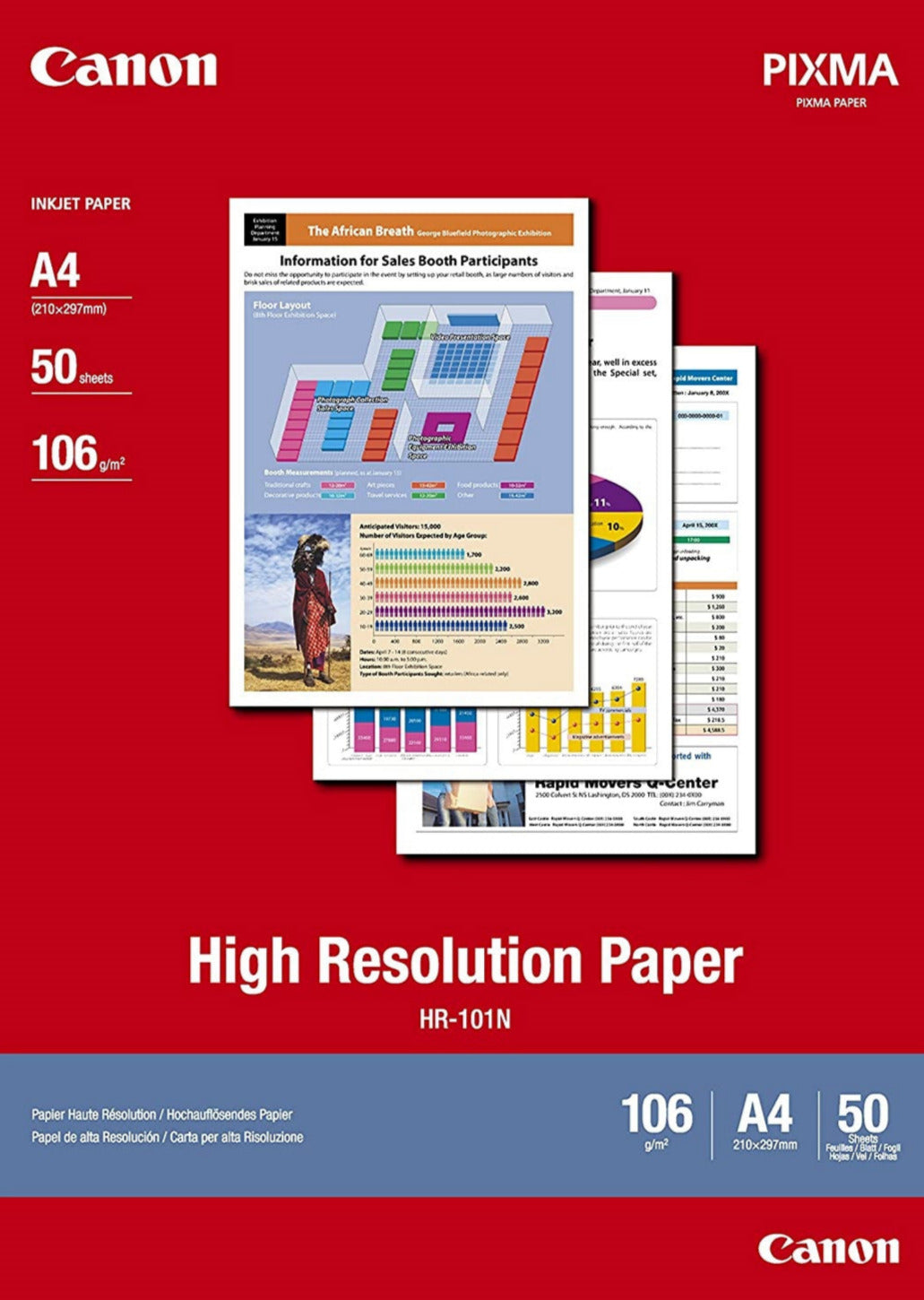 A4 106gsm Canon High Resolution Paper 50 sheets