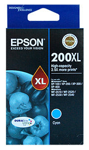 200XL Epson High Capacity Cyan Ink Cartridge